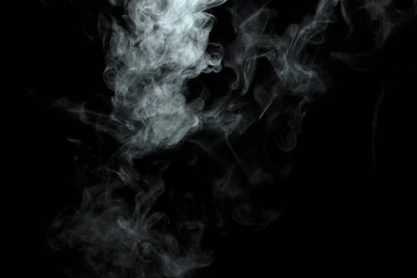 Abstract Powder Smoke Isolated Black Background — Stock Photo, Image