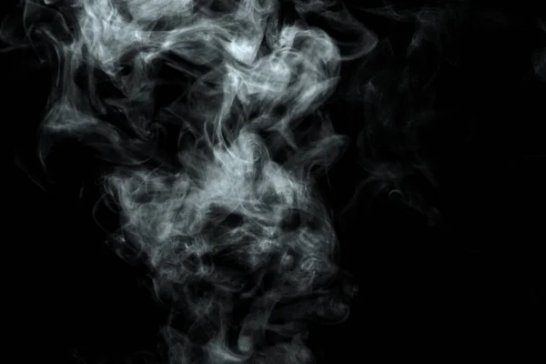 Polvo Abstracto Humo Aislado Sobre Fondo Negro — Foto de Stock