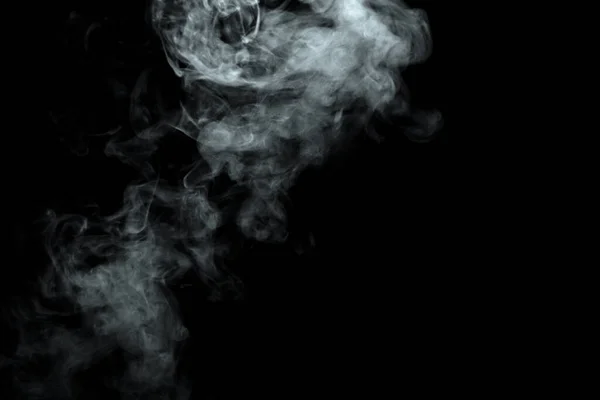 Polvo Abstracto Humo Aislado Sobre Fondo Negro — Foto de Stock