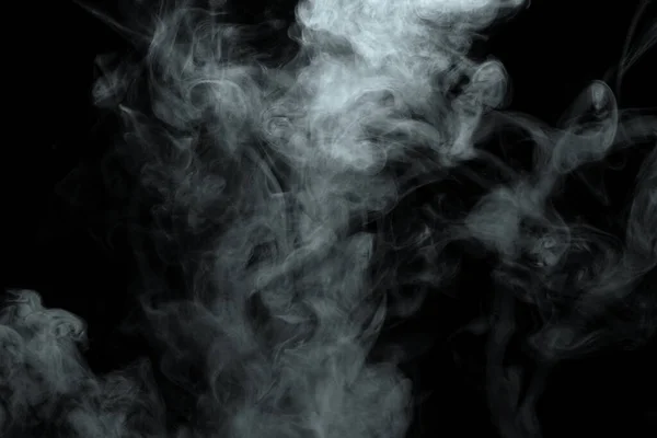 Abstrato Fumo Isolado Sobre Fundo Preto — Fotografia de Stock