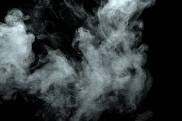 Abstract Poeder Rook Geïsoleerd Zwarte Achtergrond — Stockfoto