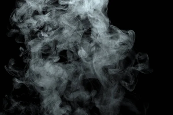 Abstraktní Prášek Nebo Kouř Izolované Černém Pozadí — Stock fotografie