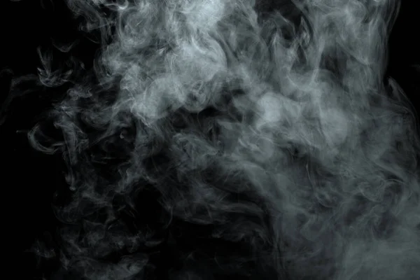 Abstrato Fumo Isolado Sobre Fundo Preto — Fotografia de Stock
