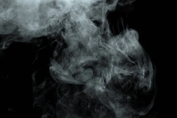 Abstract Powder Smoke Isolated Black Background — Stock Photo, Image