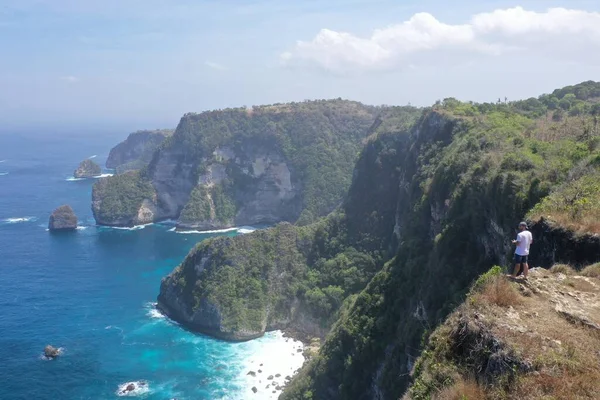 Paesaggio Costiero Nell Isola Nusa Penida Indonesia — Foto Stock