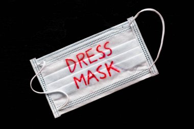 Elbise maskesi, Coronavirus veya COVID-19 'a karşı koruyucu maske.