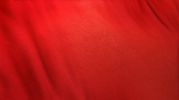 red flag cloth in full frame with selective focus. 3D Illustration of scarlet ruby colored garment with clean natural linen texture for background banner or wallpaper use.