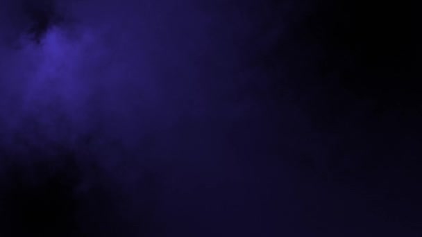 Fondo Negro Con Suave Azul Ahumado Gradiente Luz Flotante Espacio — Vídeos de Stock