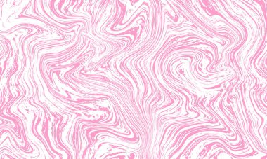 Pembe ve beyaz arkaplan, sıvılaştırma kullanarak dönen mermer efekt deseni. Vektörde metin ve resimler için yer olan kopyalama alanı var. Arkaplan, pankart ve tekstil için harika.