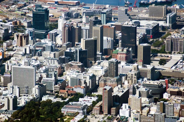 Cape Town 'un bir kısmının genel görüntüsü.