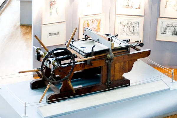 Old Printing Machine Alexandria Library Egypt One Earliest Printing Machines — Stock Photo, Image