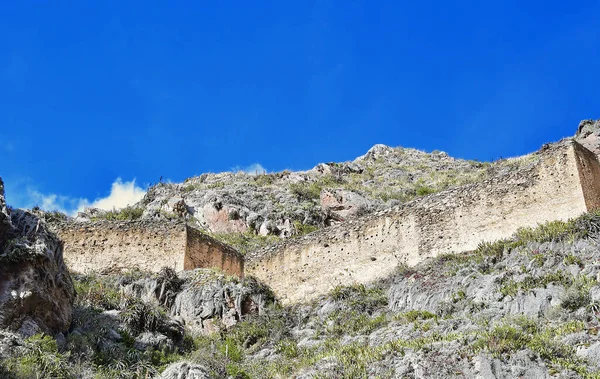 Ollantaytambo Ruins Λόφος Του Ναού Κατασκευές Από Πέτρα Τομέα Χοντρά — Φωτογραφία Αρχείου