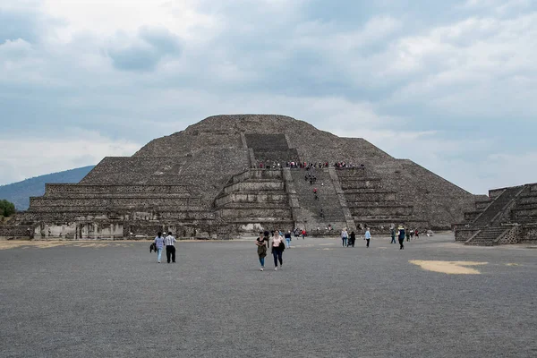 Pirámide Luna Segunda Pirámide Más Grande Actual San Juan Teotihuacn —  Fotos de Stock