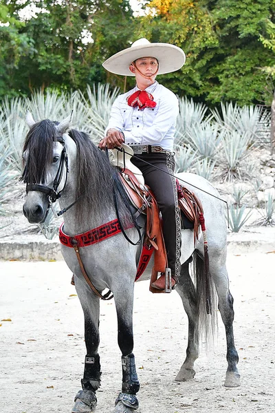 Xcaret Park Riviera Maya Mexico Mexican Rider Ist Ein Freizeitpark — Stockfoto