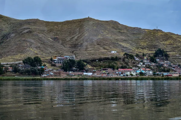 Taquile Island Pohled Jezero Titicaca Ostrov Peruánské Straně Jezera Titicaca — Stock fotografie