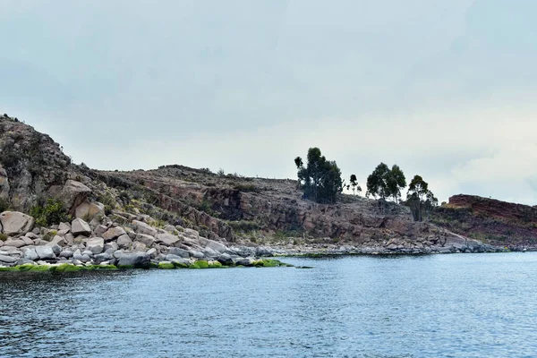Такіле Острів Перуанській Стороні Озера Тітікака Від Міста Пуно Близько — стокове фото