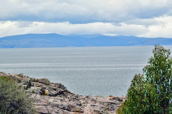 Taquile Een Eiland Aan Peruaanse Kant Van Het Titicacameer Van — Stockfoto