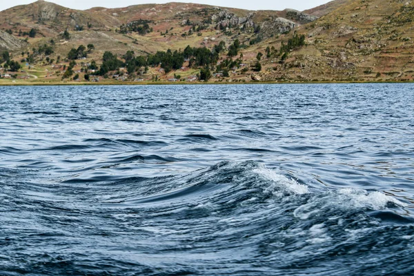 Titicaca Lake Romanian Lacul Frumos Puno Lake Located Altitude 3812M — Stock Photo, Image