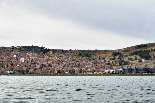 Lago Titicaca Rumano Lacul Frumos Puno Lago Situado Una Altitud — Foto de Stock