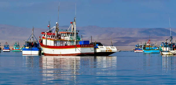 Přístav Paracasparacas Hlavním Městem Okresu Paracas Oblasti Ica Peru Malé — Stock fotografie