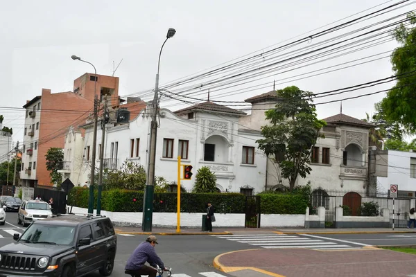 Edifici Nella Città Lima Statuela Città Lima Stata Fondata Dal — Foto Stock