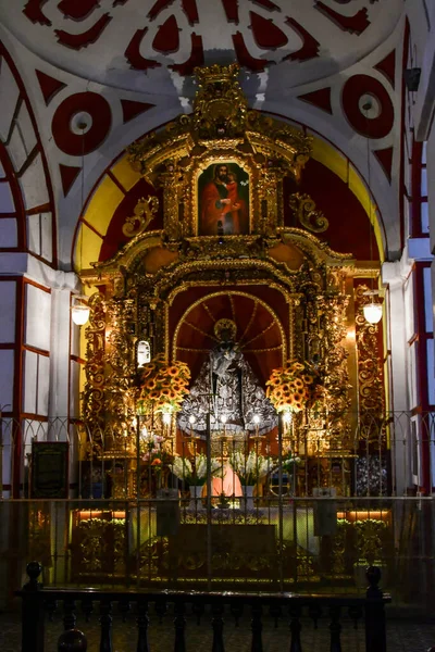 Interior Mosteiro São Francisco Catedral Basílica Lima Uma Catedral Católica — Fotografia de Stock