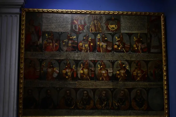 Belső Tér Szent Ferenc Kolostor Bazilika Katedrális Lima Egy Római — Stock Fotó