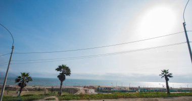 Pasifik Okyanusu, Miraflores-Lima-Peru mahallesinden görüldü.