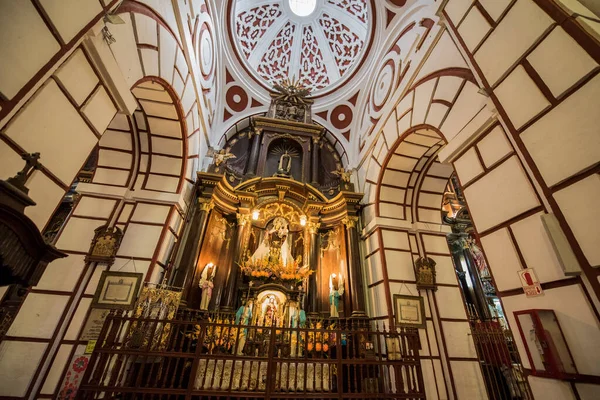 Interior Mosteiro São Francisco Catedral Basílica Lima Uma Catedral Católica — Fotografia de Stock