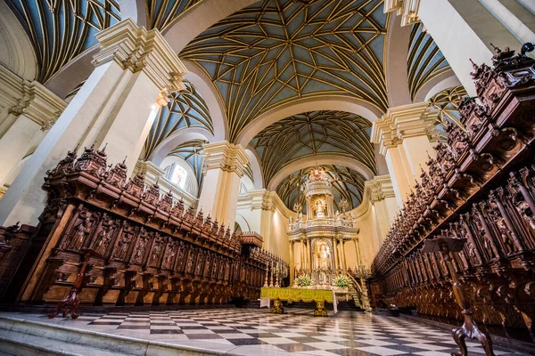 Interior Del Monasterio San Francisco Catedral Basílica Lima Una Catedral — Foto de Stock