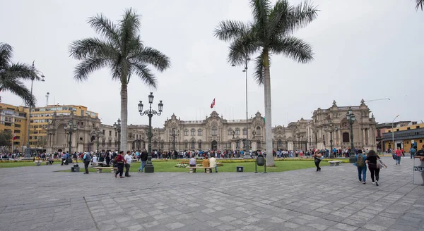 Plaza Mayor Eller Plaza Des Armaspå Detta Överdådiga Torg Imponerad — Stockfoto