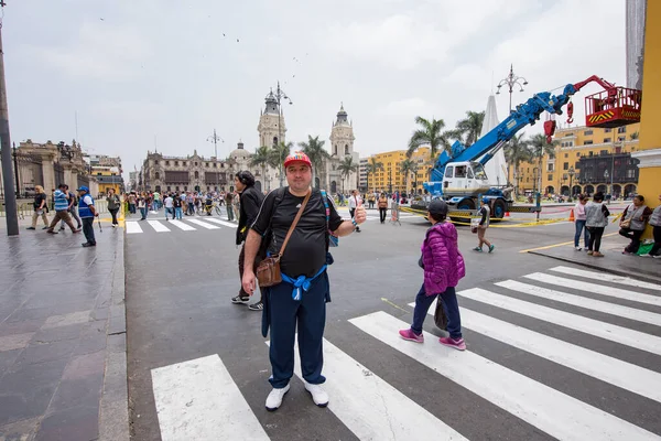 Plaza Mayor Veya Plaza Des Armas Görkemli Meydanda Koloni Mimarisinden — Stok fotoğraf