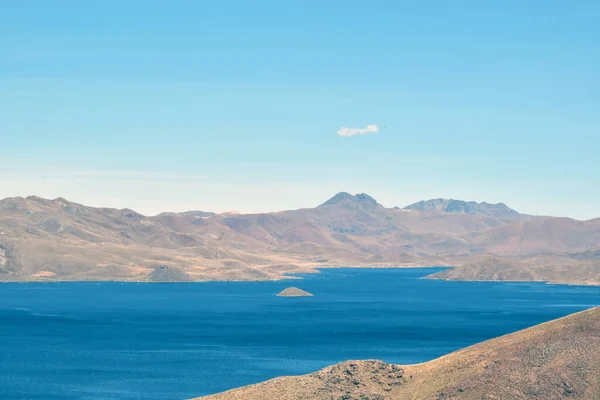 Lakes High Altiplano Peruvian Andes Colca Valley Spectacular Area Worth — Stock Photo, Image