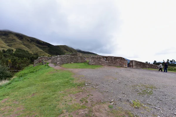 Pukapukara Kırmızı Kale Kalenin Inşasında Kullanılan Taşlar Sacsayhuaman Qenqo Nunkilerden — Stok fotoğraf