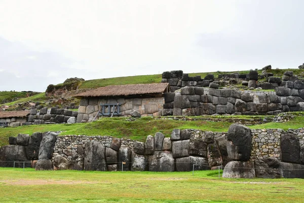 Sacsayhuaman Incan Fali Komplexum Incan Fali Komplexum Alapkövei Olyan Jól — Stock Fotó