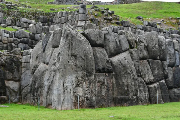 Sacsayhuaman Incan Συγκρότημα Τοίχων Εκβολές Αυτού Του Συμπλέγματος Τοίχων Incan — Φωτογραφία Αρχείου