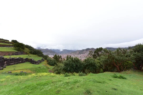 Cusco Diehistorische Hauptstadt Perus Ansicht Vonsacsayhuamandie Stadt War Vom Jahrhundert — Stockfoto