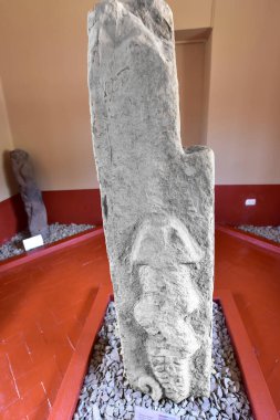 Pukara Arkeoloji Kompleksi-Pukara Müzesi. Yılan ve kertenkeleleri temsil eden yontulmuş heykellerle. İç avlusu olan küçük bir evde, korunmak için burada bulunan cisimler meraklı halka açıktır..