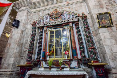 Santa ABEL DE PUKARA taştan kilisenin içinde Pukara, Peru arkeolojik kompleksindeki