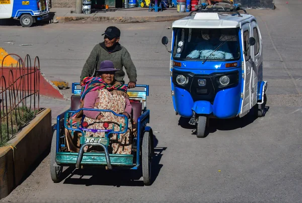 Perulular Juliaca Peru Nun Güneydoğusunda San Roman Eyaletinin Başkenti Altiplano — Stok fotoğraf