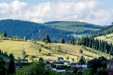 carpathians, ukraine - july 1 9, 2 0 2 1 : the mountain valley in carpathians.