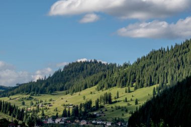 Karpat dağları olan güzel bir manzara.