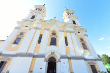 view of the cathedral of our lady of the holy sepulchre in the city of barcelona, spain