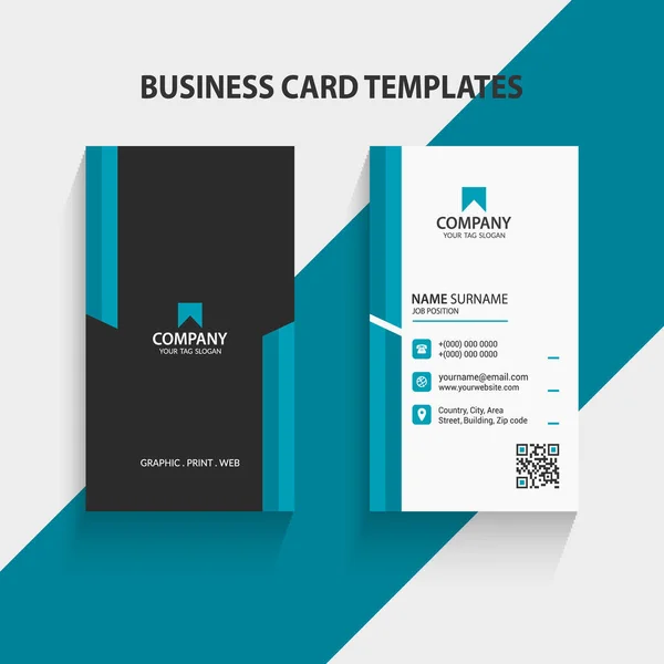 Einfache Professionelle Visitenkarten Corporate Identity Template — Stockvektor