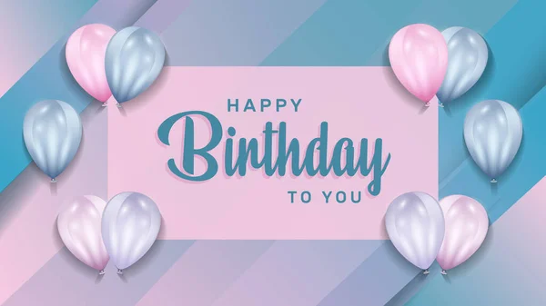 Fondo Celebración Del Cumpleaños Feliz Con Diseño Colorido Realista Los — Vector de stock