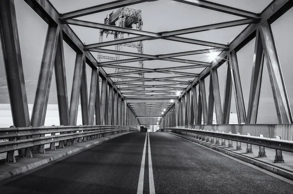 Bridge Pittoresca Struttura Acciaio Classico Sul Fiume — Foto Stock