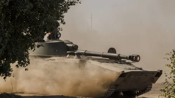 Self Propelled Artillery Pojazd Wojskowy Road — Zdjęcie stockowe