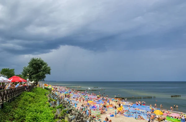 Mielno West Pomeranian Poland 2017 Dramatic Sky Holiday Sea Beach — 스톡 사진
