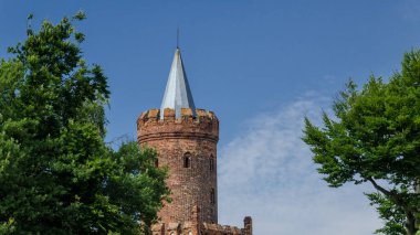 Kamien Pomorski 'nin küçük bir kasabasındaki kale.