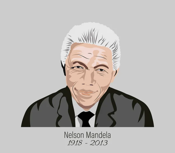 만델라 기념일 남아프리카 공화국의 지도자 1994 년부터 1999 년까지 남아프리카 — 스톡 벡터